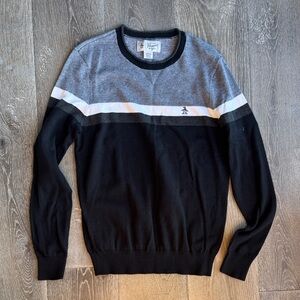 Original Penguin Men's Sweater in Black, Gray, and White 0271